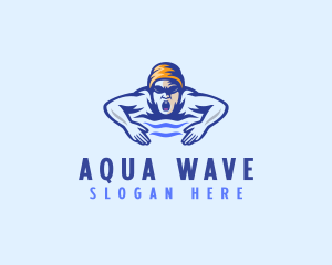 Olympic Swimmer Athlete logo