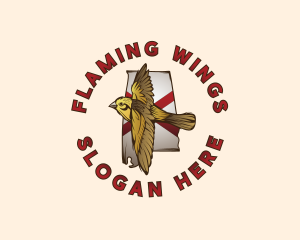 Yellowhammer Bird Alabama logo design