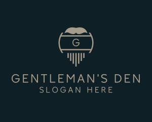 Mustache Grooming Barber logo design