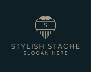 Mustache Grooming Barber logo design