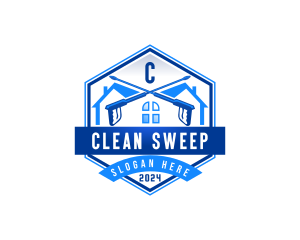 Pressure Washer Cleaning logo design