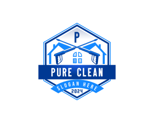 Pressure Washer Cleaning logo design