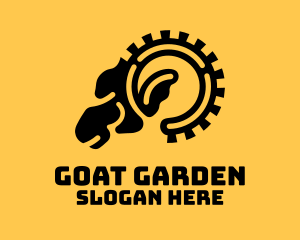 Goat Gear Cogwheel logo design