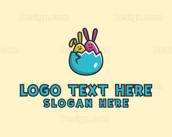 Easter Egg Rabbits Logo