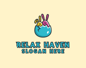 Easter Egg Rabbits  Logo