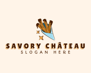 Sweet Chocolate Churros logo design