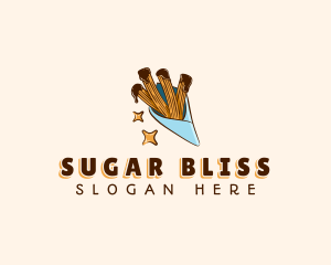 Sweet Chocolate Churros logo design