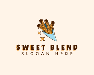 Sweet Chocolate Churros logo design