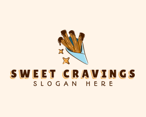 Sweet Chocolate Churros logo design