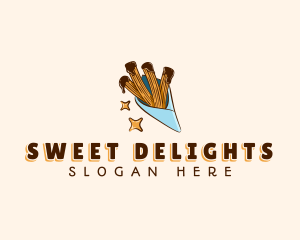 Sweet Chocolate Churros logo design