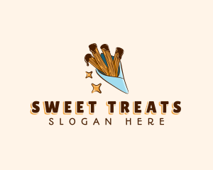 Sweet Chocolate Churros logo design