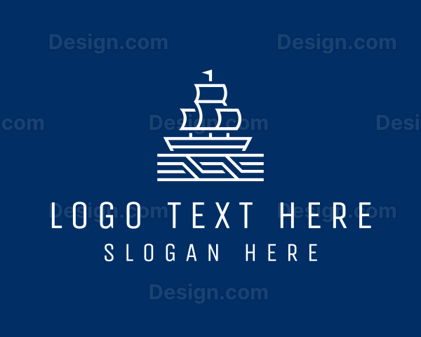 Sailing Ship Boat Logo