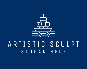 Sailing Ship Boat logo design