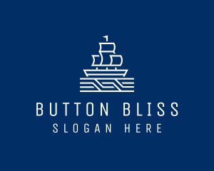 Sailing Ship Boat logo design