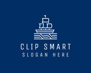 Sailing Ship Boat logo design