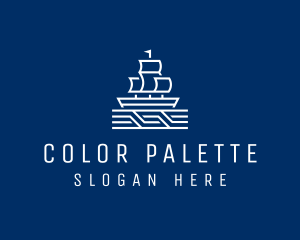 Sailing Ship Boat logo design