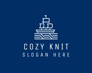 Sailing Ship Boat logo design