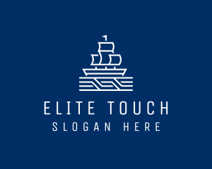 Sailing Ship Boat logo design