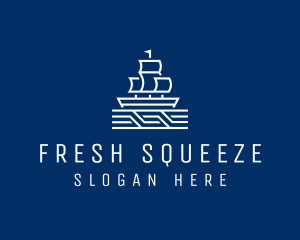 Sailing Ship Boat logo design