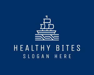 Sailing Ship Boat logo design