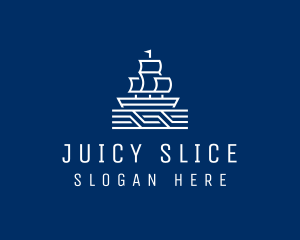 Sailing Ship Boat logo design