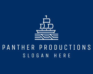 Sailing Ship Boat logo design