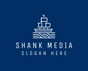 Sailing Ship Boat logo design