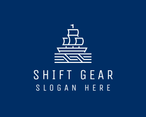 Sailing Ship Boat logo design