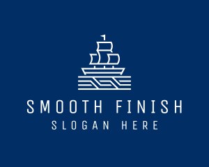 Sailing Ship Boat logo design