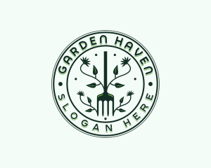 Garden Rake Gardener logo design