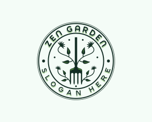 Garden Rake Gardener logo design