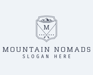 Mountain Arrow Shield logo design