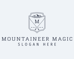 Mountain Arrow Shield logo design