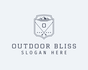 Mountain Arrow Shield logo design