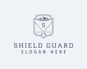 Mountain Arrow Shield logo design