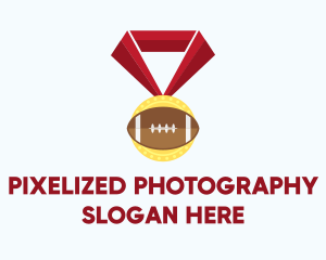 American Football Medal logo design