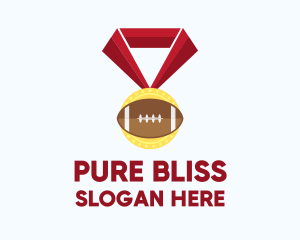 American Football Medal logo design