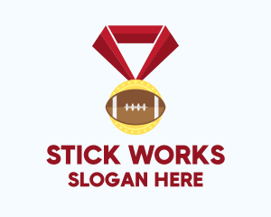 American Football Medal logo design