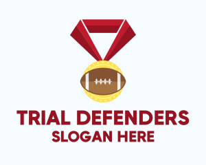 American Football Medal logo design