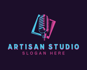 Microphone Musician Studio logo design