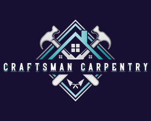 Hammer Carpenter Tool logo design