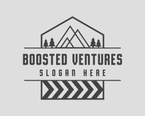 Travel Mountain Hiking logo design