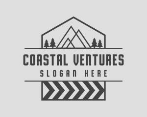 Travel Mountain Hiking logo design