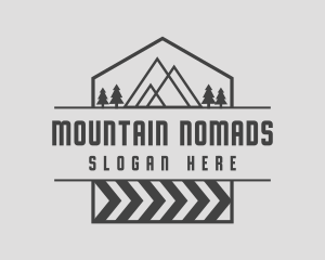 Travel Mountain Hiking logo design