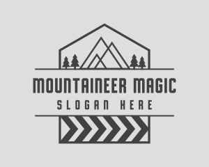 Travel Mountain Hiking logo design