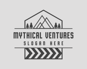 Travel Mountain Hiking logo design