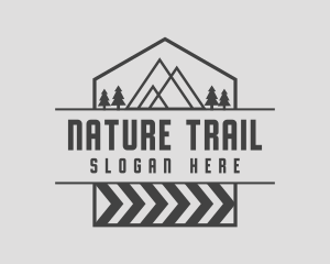 Travel Mountain Hiking logo design