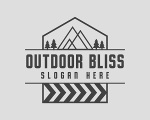 Travel Mountain Hiking logo design