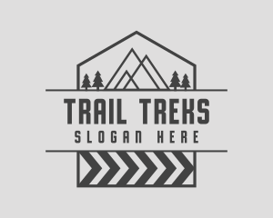 Travel Mountain Hiking logo design