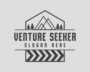 Travel Mountain Hiking logo design